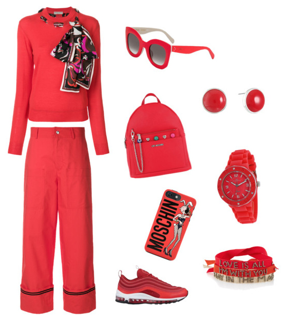 Cherry Tomato color outfit inspiration.