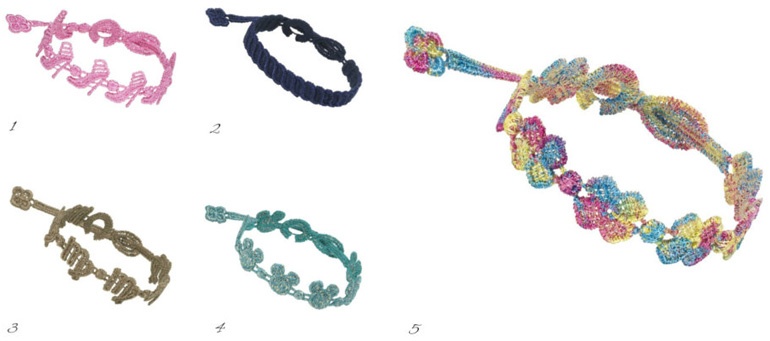 Nuovi modelli di braccialetti in pizzo macramè.