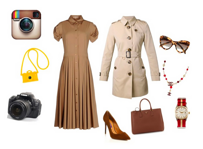 Instagram social network outfit idea.