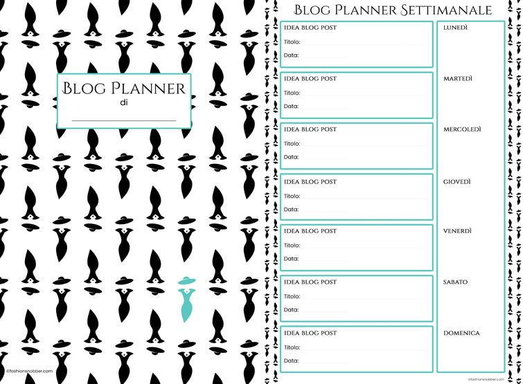 Blog planner gratuito per organizza al meglio il tuo piano editoriale.