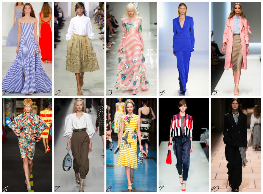 Migliori look dalle sfilate moda donna primavera estate.