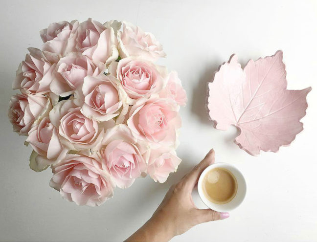 Pink flat lay.