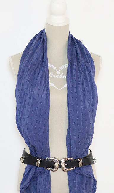 How to wear a belted scarf.