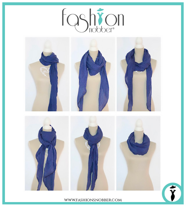 How to wear a scarf in 6 different ways.