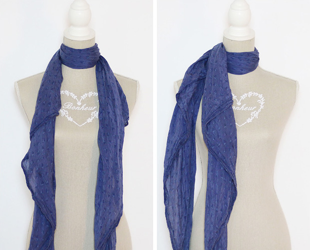 How to wear a scarf choker style.