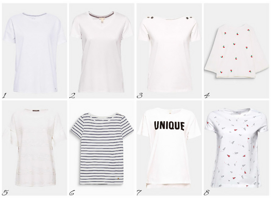 8 modelli must have di maglietta bianca.