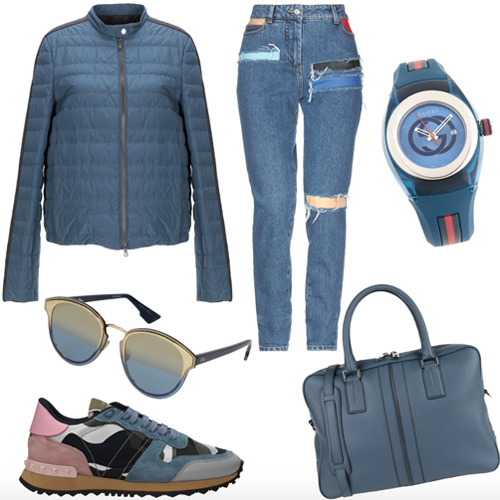 Outfit color jeans.