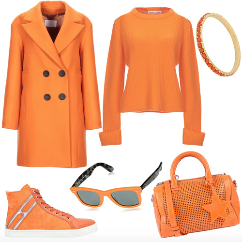 Dark Cheddar trendy seasonal colors outfit.