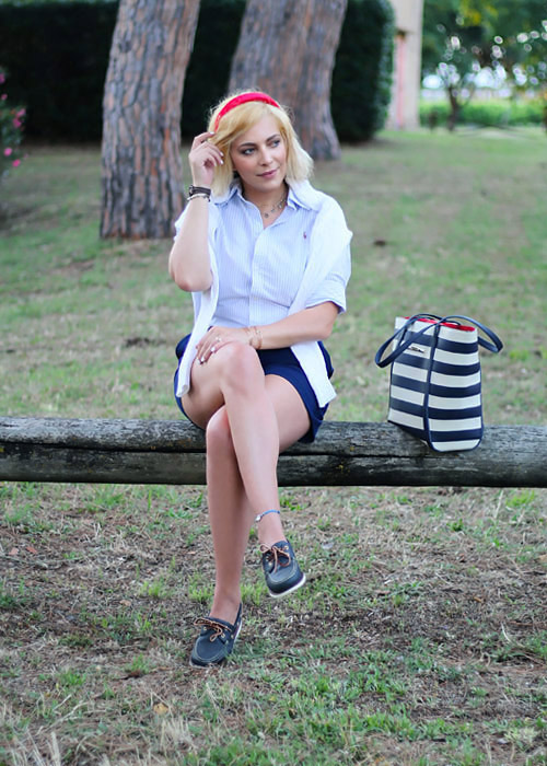 Stile personale preppy.