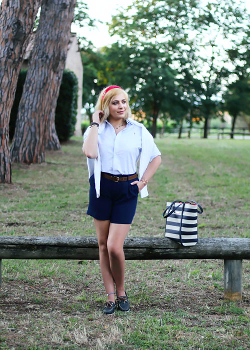 Preppy outfit.