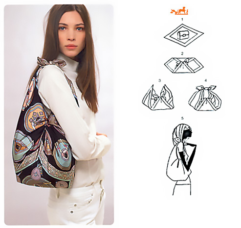 Come fare una borsa con un foulard.