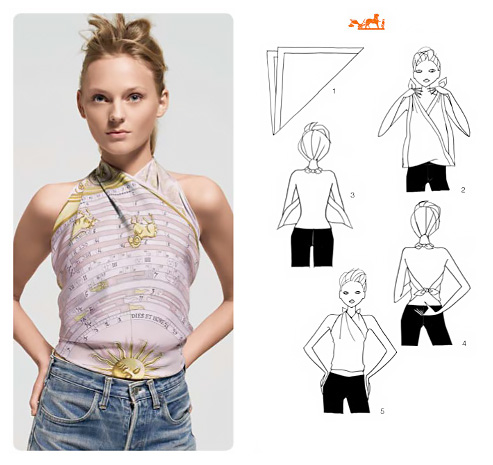 How to make a top with a scarf.