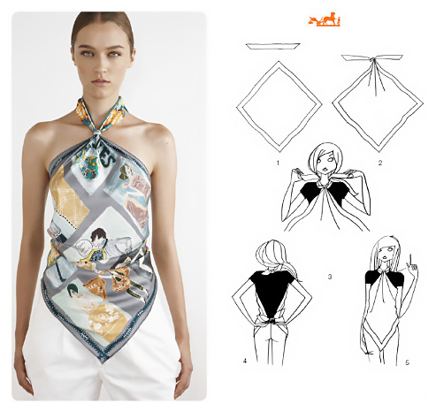 Come creare un top con 2 foulard.