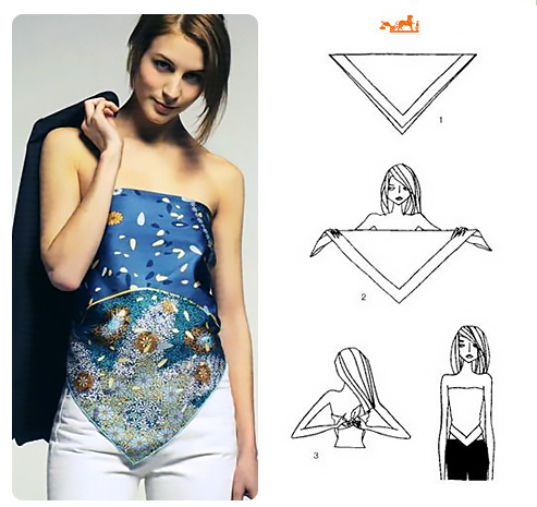 Tutorial su come fare vari tipi di top con un foulard.