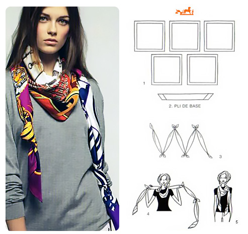 Come indossare 5 foulard al collo.