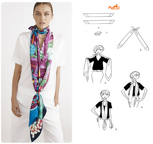 Come indossare due foulard al collo.