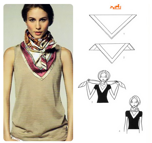How to wear a neck scarf in many different ways.