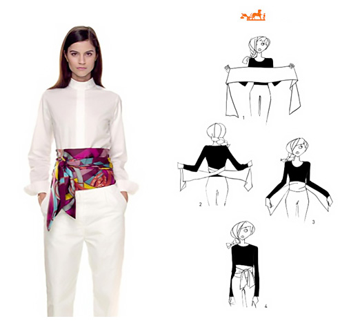 Come indossare un foulard a cintura.