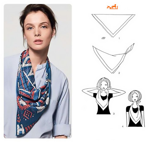 Come personalizzare un foulard indossato al collo.