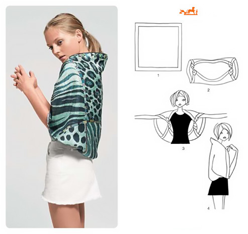 Come creare un coprispalle con un foulard.