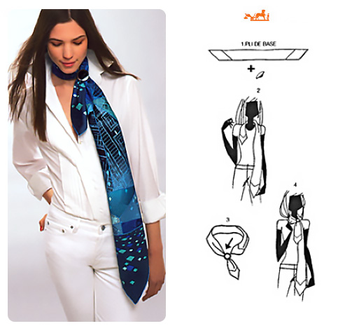 How to wear a foulard.