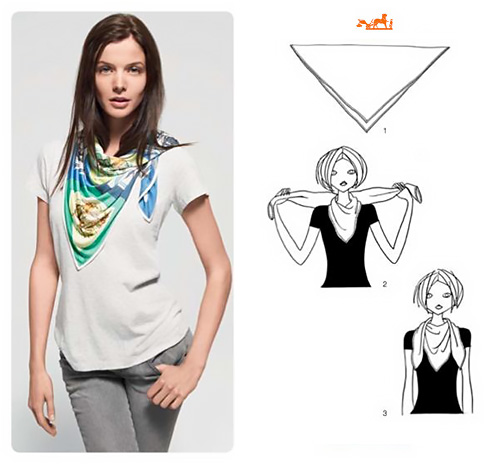 How to wear a neck scarf always in a different way.