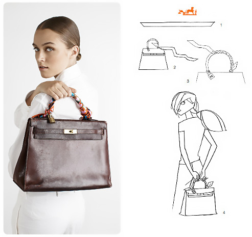 Come personalizzare la borsa con un foulard.
