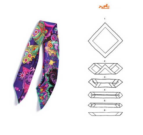 Come piegare correttamente un foulard quadrato.