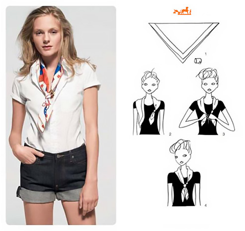 How to wear a neck scarf always in a different way.