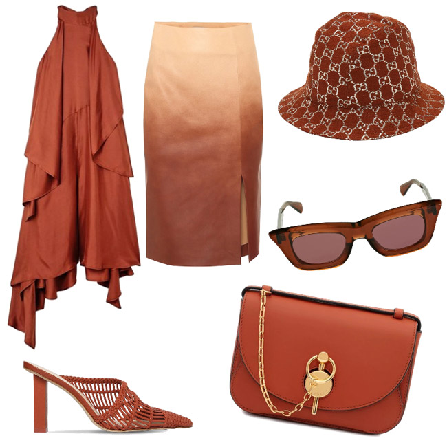 Idea outfit color ruggine.