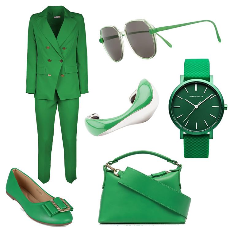 Outfit casual chic verde Amazzonia.