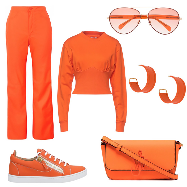 Orange Tiger casual outfit.