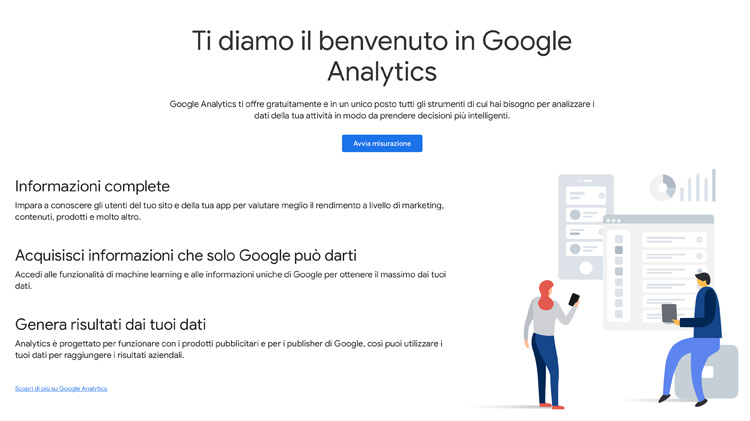 Come registrarsi a Google Analytics.