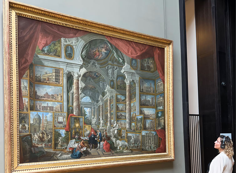 Galleria di vedute di Roma moderna: dipinto di Giovanni Paolo Panini.