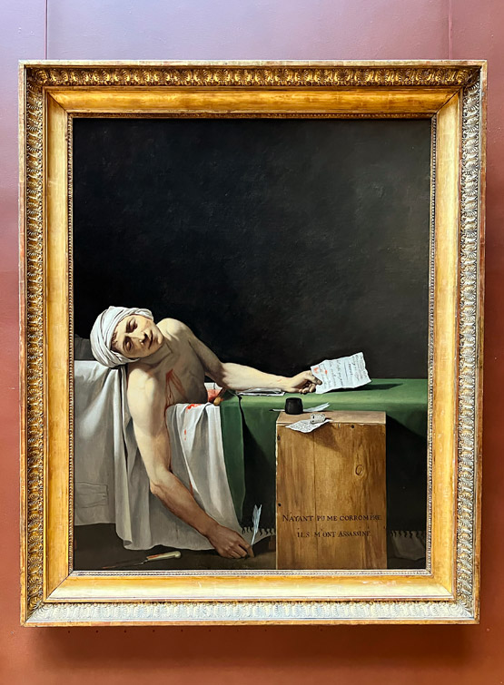 La morte di Marat: dipinto di Jacques Louis David.