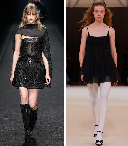 Alberta Ferretti & Chanel little black dress.