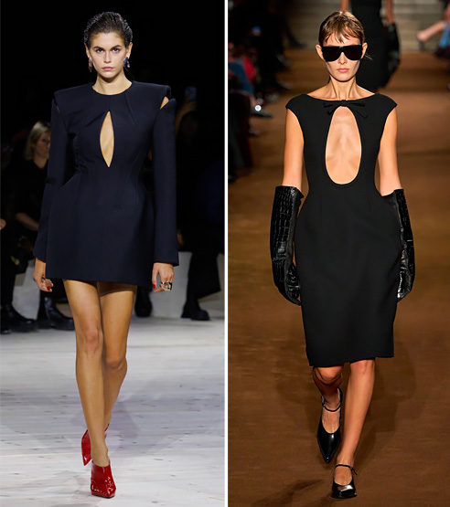 Tubino nero con cut-out.