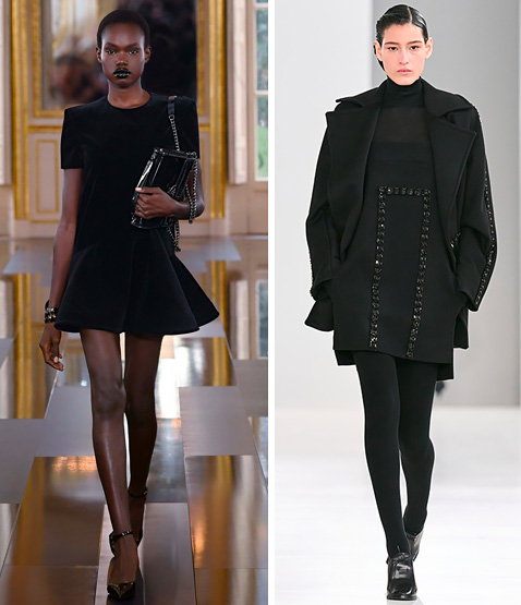 Tubino nero in maglia.