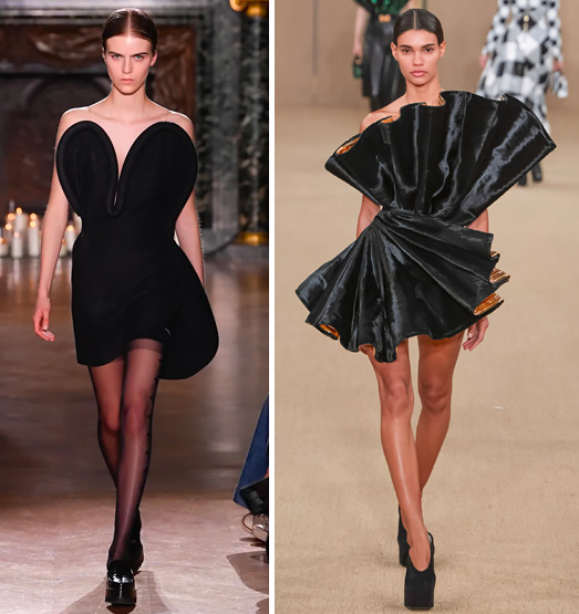 Victoria Beckham & Balmain little black dress.