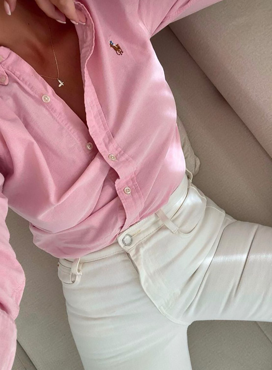 Camicia Ralph Lauren rosa.