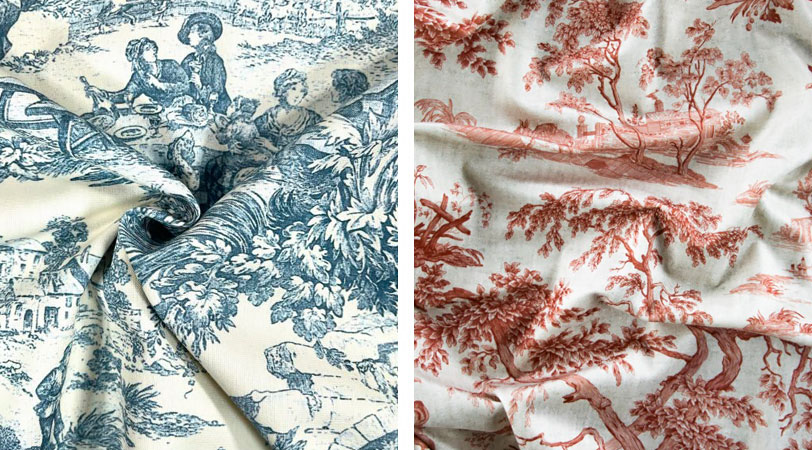 Toile de Jouy fantasia di tessuto.