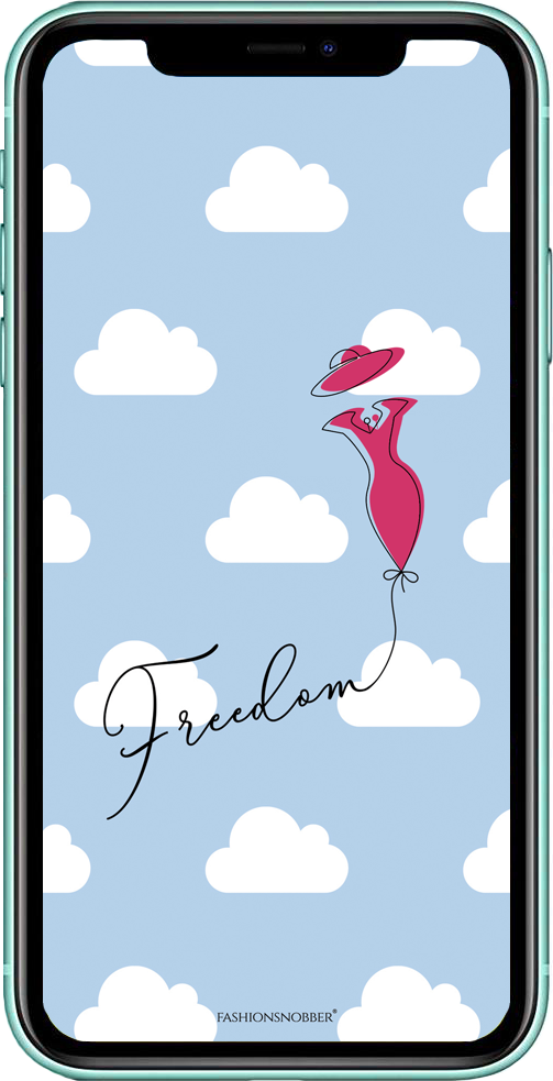 Sfondo per cellulare con scritta "freedom".