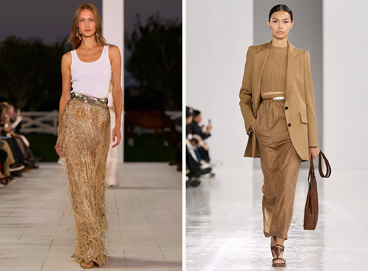 Ralph Lauren e Max Mara spring summer 2025.