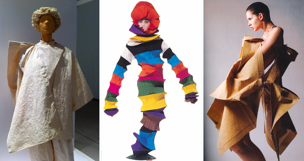 Gli abiti di carta di Issey Miyake.