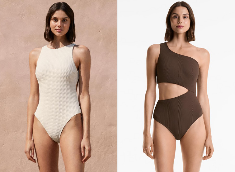 Costumi interi minimal di classe: il fascino dell'essenziale.