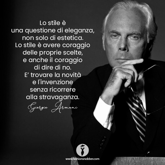 Frase celebre Giorgio Armani.