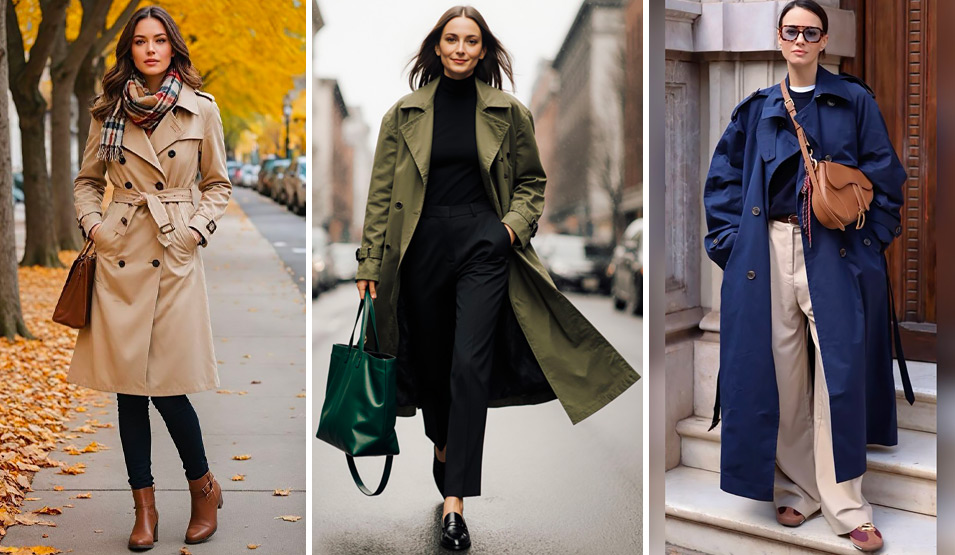 Come indossare il trench coat in autunno.