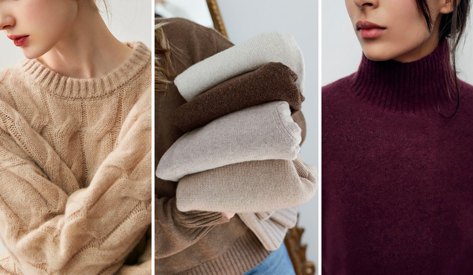 Abbigliamento autunnale da avere assolutamente nell'armadio: il maglione in cashmere.