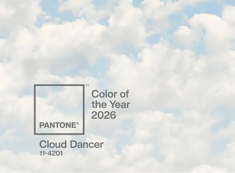 Colore dell'anno 2026: Cloud Dancer.