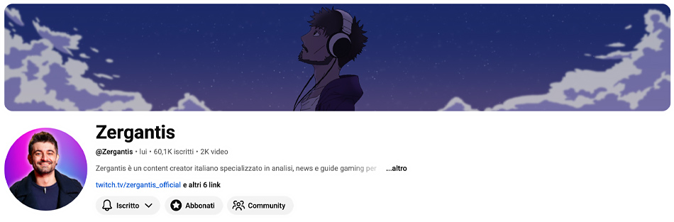 Canale YouTube di Zargantis.